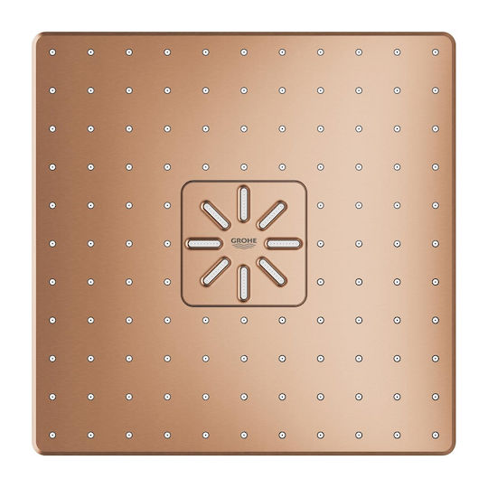 Grohe Rainshower Smartactive 310 Cube Cap De Duș Pătrat 31x31cm Cu Braț Montat Pe Perete 40cm Brushed Warm Sunset