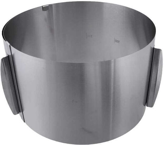Rant Cake Collar H=15cm Adjustable 16-30cm Scale High Cake Pan