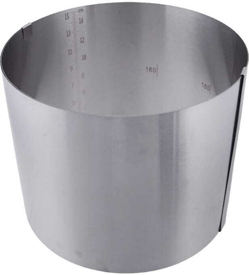 Rant Cake Collar H=15cm Adjustable 16-30cm Scale High Cake Pan