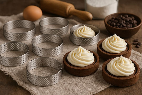 Perforated Tart Ring Mold Ø=8cm Set of 6 Rings