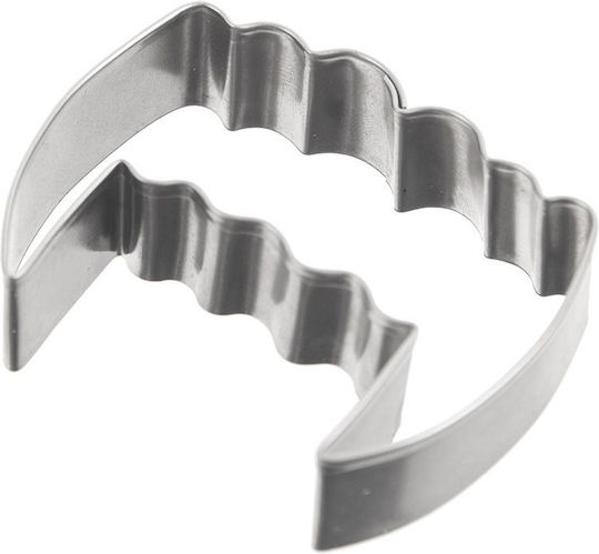 Metallischer Keksausstecher Vampire Zähne 5,5 cm