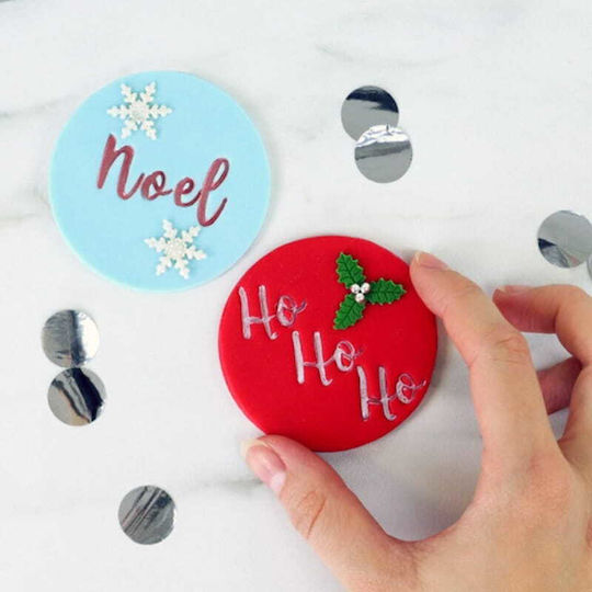 Imprint Template Sugar Paste Small Capital Letters Numbers Decorative Font