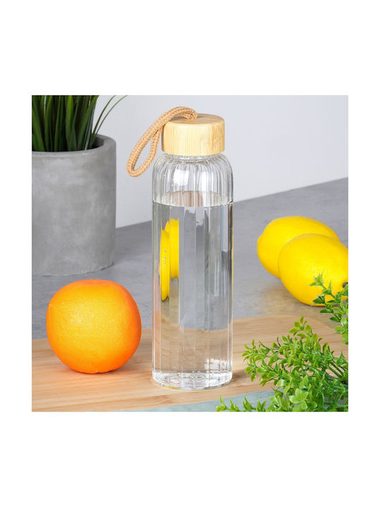 Orion Bottle Water Glass with Screw Cap Beige 500ml