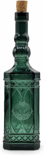 Glass Drops Flasche Wasser Glas mit Korken Grün 500ml