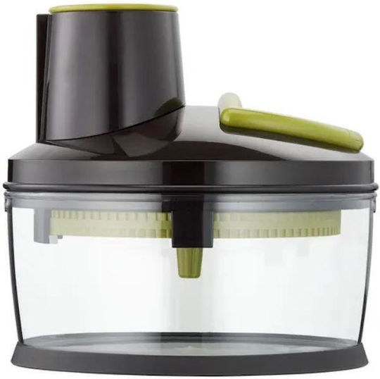 Tefal Mini Chopper K1390114 1.2l Bowl 2 Stainless Steel Discs Secure Lock Black Green