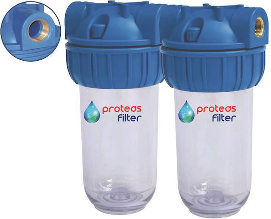 Proteas Filter Wasserfiltrationssysteme Doppelter Zentrale Versorgung Rohrquerschnitt ½" EW-021-0118