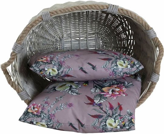Lesli Living Set Dekorative Körbe Korbweide Grau 3 Stück
