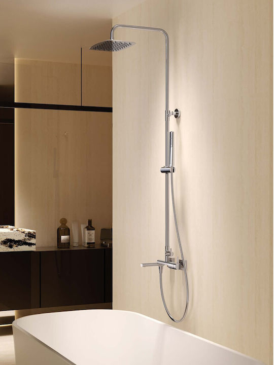 Imex Shower Column with Bathtub Mixer Black
