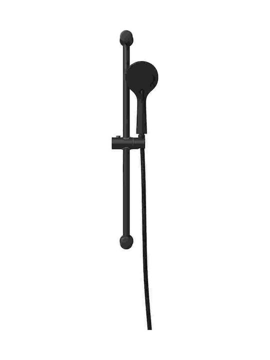 vidaXL Adjustable Shower Column Without Mixer Black