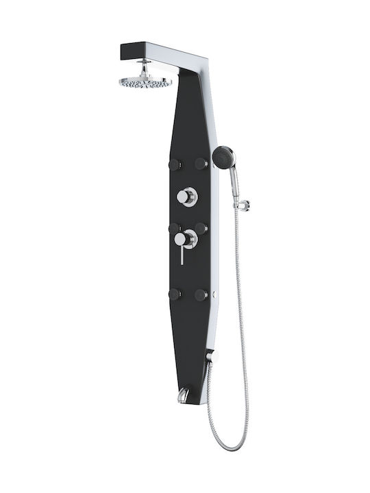 Sanitec A-802 Shower Column Hydromassage 135cm Silver