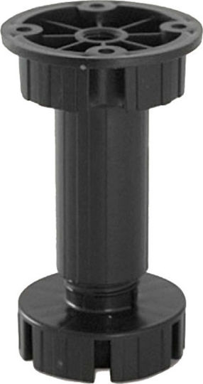 Hard Plast Plastic Furniture Leg with Regulator Suitable for Cupboard / Wardrobe 10cm Black