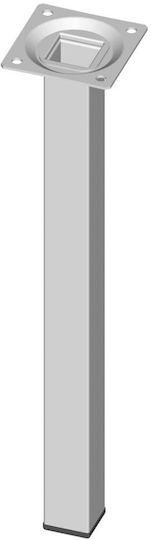 Element-System Aluminium Möbelbein mit Regulator Für Tisch / Beistelltisch 2.5x2.5x50cm Silber