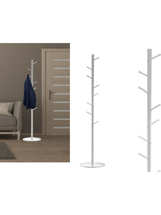 ArteLibre Cuiere de podea Metal Alb 40x40x175cm