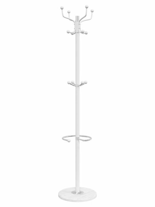 vidaXL Калъф за дрехи Метал Бял 37x37x180см