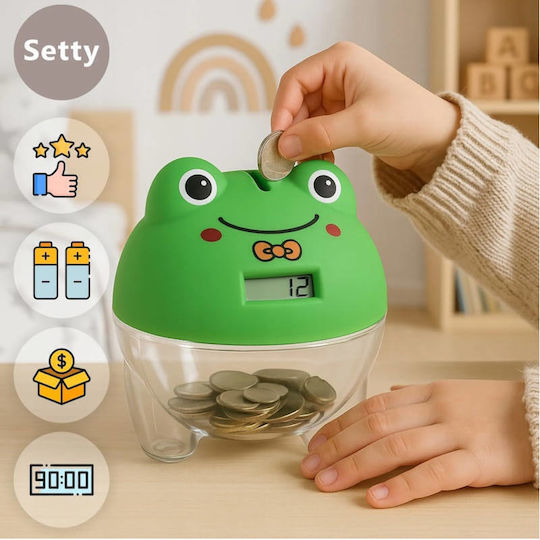 Setty Piggy Bank Counter Frog Ys011-3a