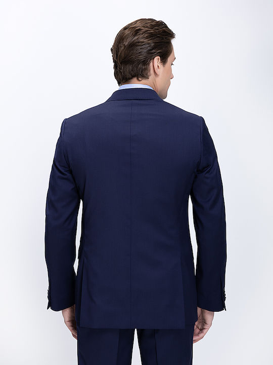 Costum Bărbați Cu Fit Regular Albastru