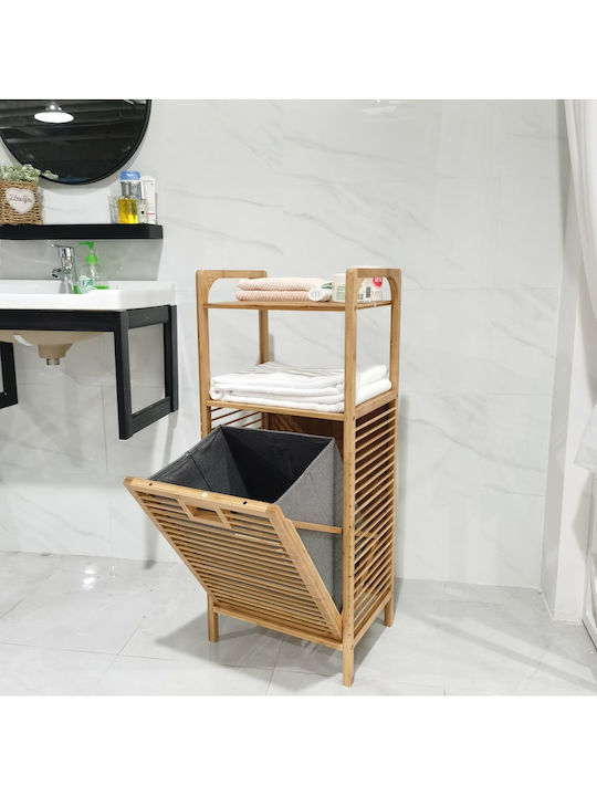 SteweHome Laundry Basket Bamboo 60lt Yellow