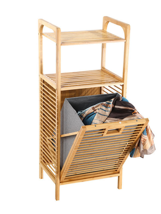 SteweHome Laundry Basket Bamboo 60lt Yellow