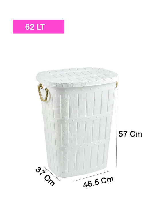 SteweHome Coș de Rufe Plastic 32l Alb