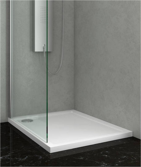 Karag New Flat 8 Правоъгълена Акрил душ 80x120см Бял