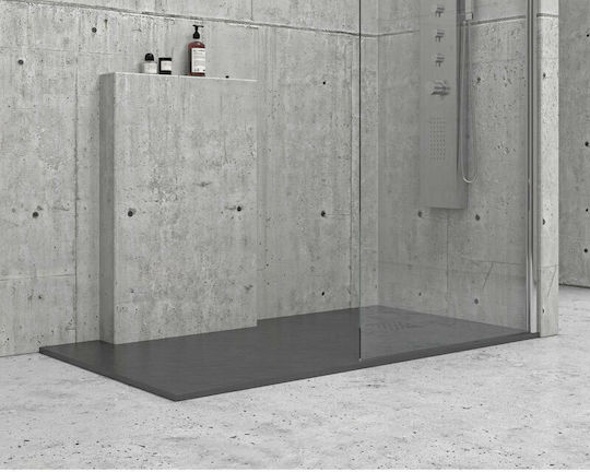 Karag Pietra Правоъгълена Душ от изкуствен камък 80x140см Ardesia