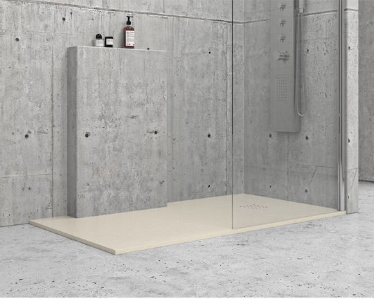 Karag Rectangular Artificial Stone Shower Cream Pietra 80x120x2.5cm