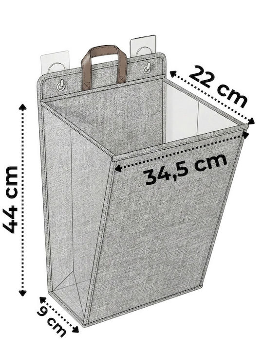 SteweHome Set Fabric Collapsible Laundry Baskets 7l Grey