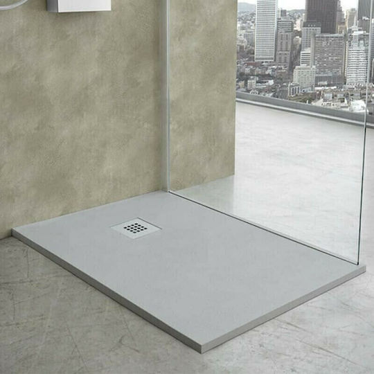 Karag Pietra Rectangulară Duș din piatră artificială 80x160cm Cemento