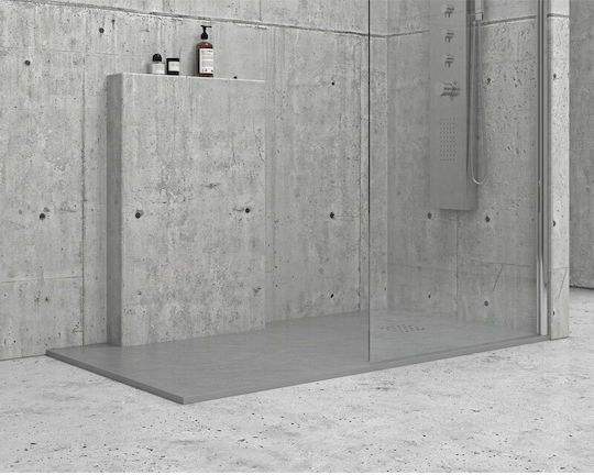 Karag Pietra Rectangulară Duș din piatră artificială 80x160cm Cemento