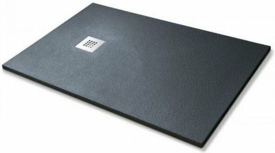 Karag Pietra PR90122AR Rechteckig Künstlicher Stein Dusche x120cm Ardesia