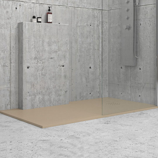 Karag Classic Τετράγωνη Ακρυλική Ντουζιέρα 90x90cm Μπεζ