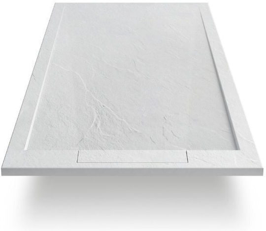 Karag Rectangular Acrylic Shower White Roccia 120x80x2.3cm