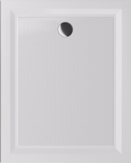 Sanitec Плоска Класическа Акрилна Душ Кабина 120x70см Бяла