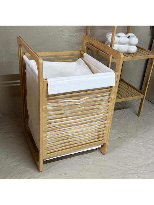 SteweHome Laundry Basket Bamboo 30l Multicolour