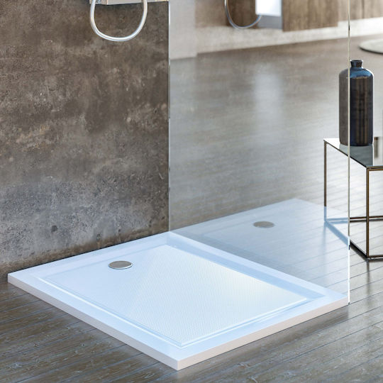 Sanitec Künstlicher Stein Dusche x75cm Anthracinte