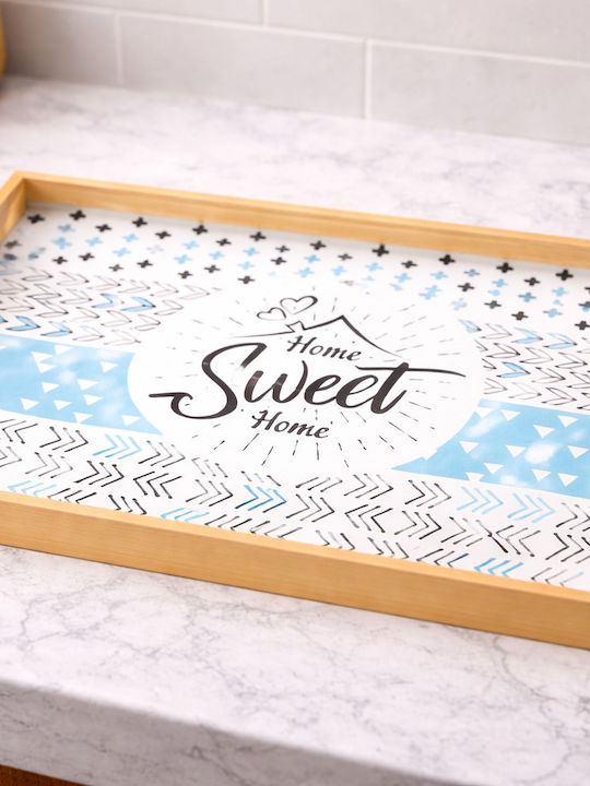 Wooden Rectangular Serving Tray with Handles 40x30x5cm 1919 1pcs