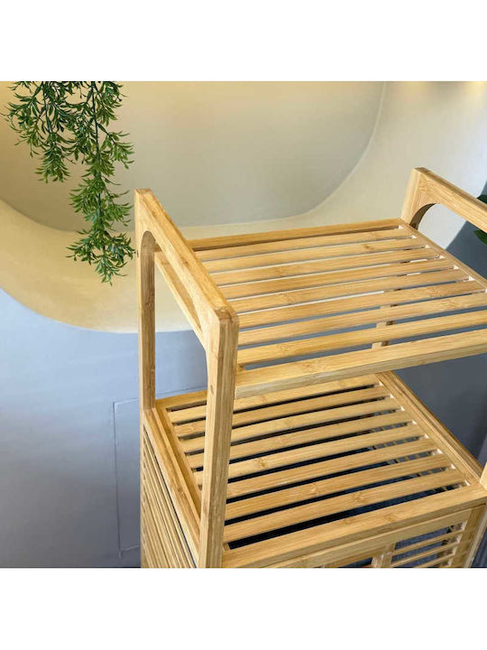 SteweHome Laundry Basket Bamboo 95x40x30cm Multicolour