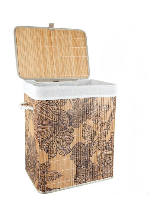 SteweHome Καλάθι Απλύτων Bamboo Πτυσσόμενο 60lt Μπεζ
