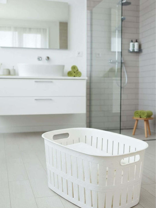 SteweHome Laundry Basket Plastic 40l White