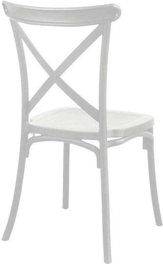 Καρέκλα Crossie Λευκό 43x53x88εκ. Καρέκλα Crossie Λευκό 43x53x88εκ.