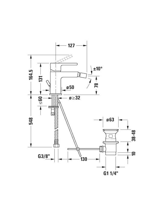Duravit Baterie Bidet
