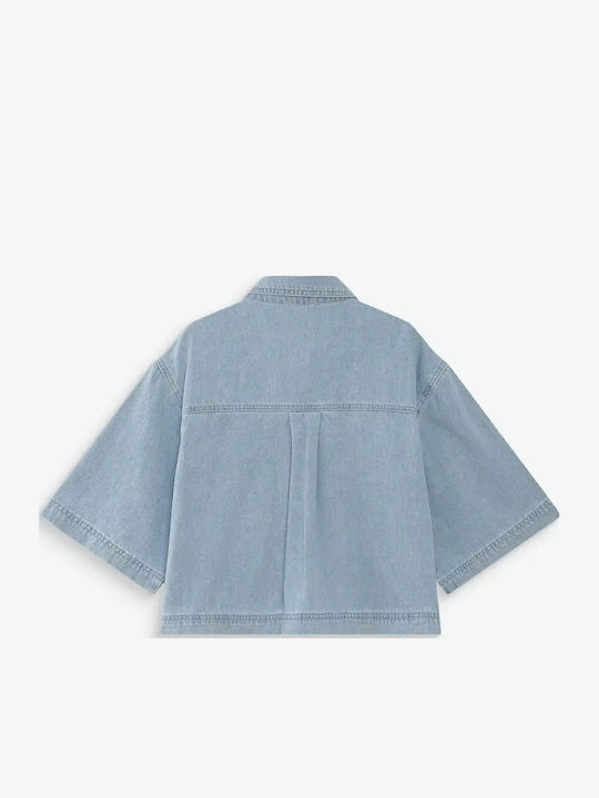 Дълъг Ръкав Дамска Дънкова Риза Denim