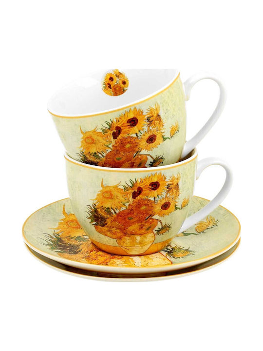 Set of Cups Coffee Porcelain White 110ml 2pcs