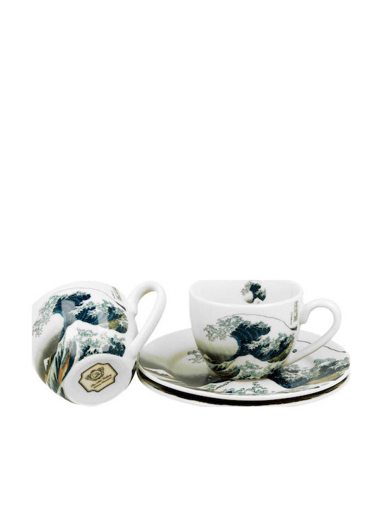 Σετ Φλιτζάνια Εσπρέσο Πιατάκια Duo Hokusai Great Wave 2 Τμχ