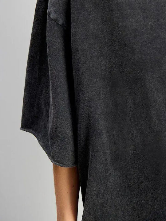 American Vintage Afoma Bedrucktes T-shirt Schwarz