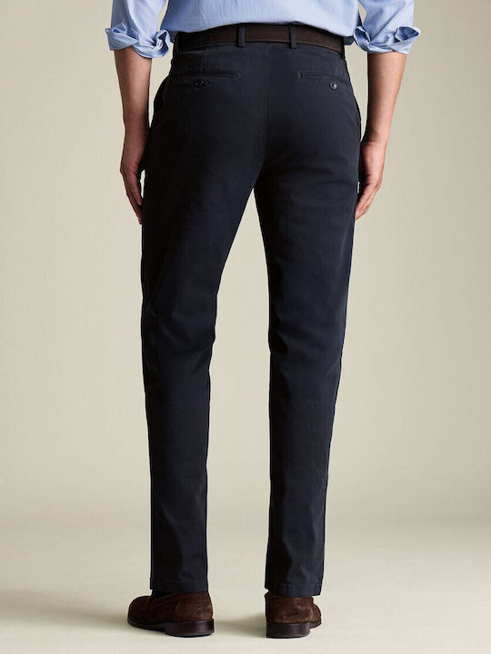 Ανδρικό Παντελόνι Chino Ελαστικό Slim Fit Μπλέ Σκούρο