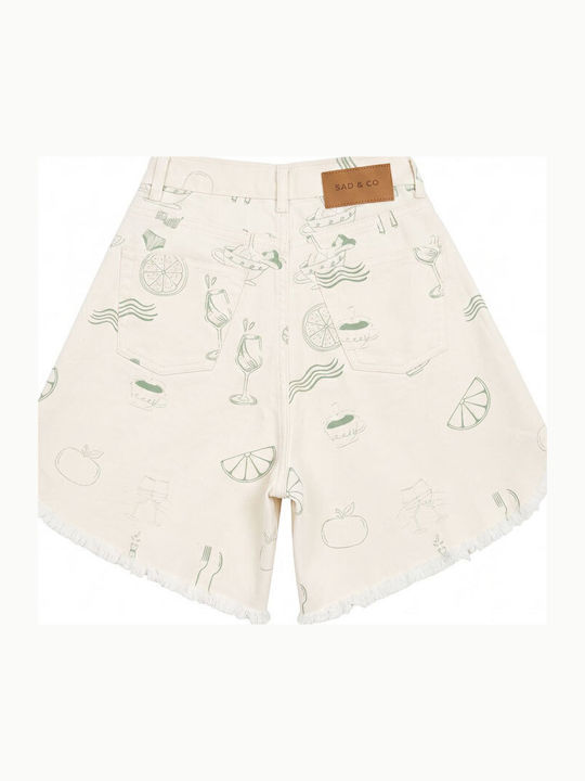 Women's Jean Bermuda White