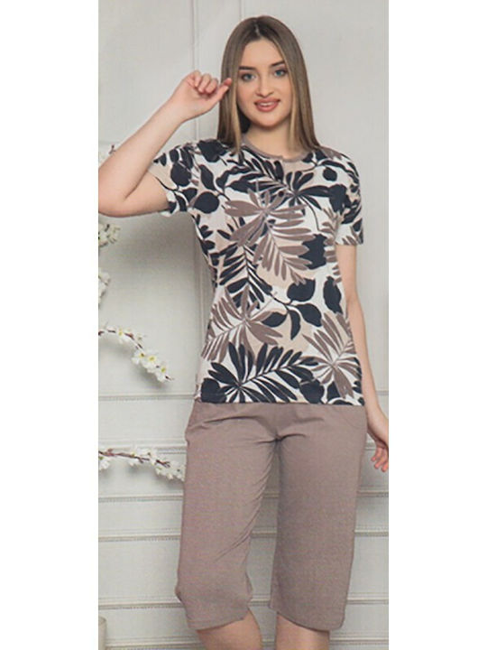 Mirano Homewear Summer Women's Pyjama Set Brown