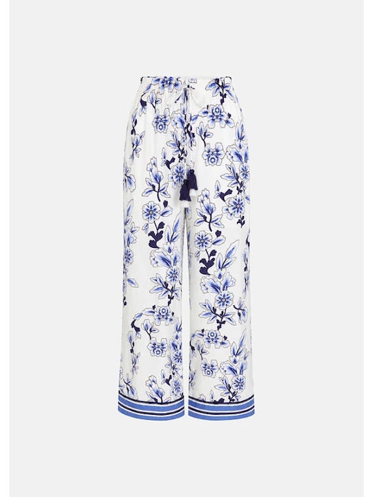 Women's Blue Set with Straight Leg Trousers