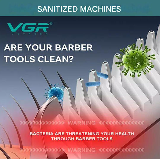 VGR V-840 UV & Ion Sterilizer Box Professional Tool Sterilization Box Barber LED Display 2500mAh Battery & Organizer